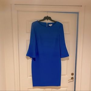 Calvin Klein Blue midi dress-  almost new!! great deal!!